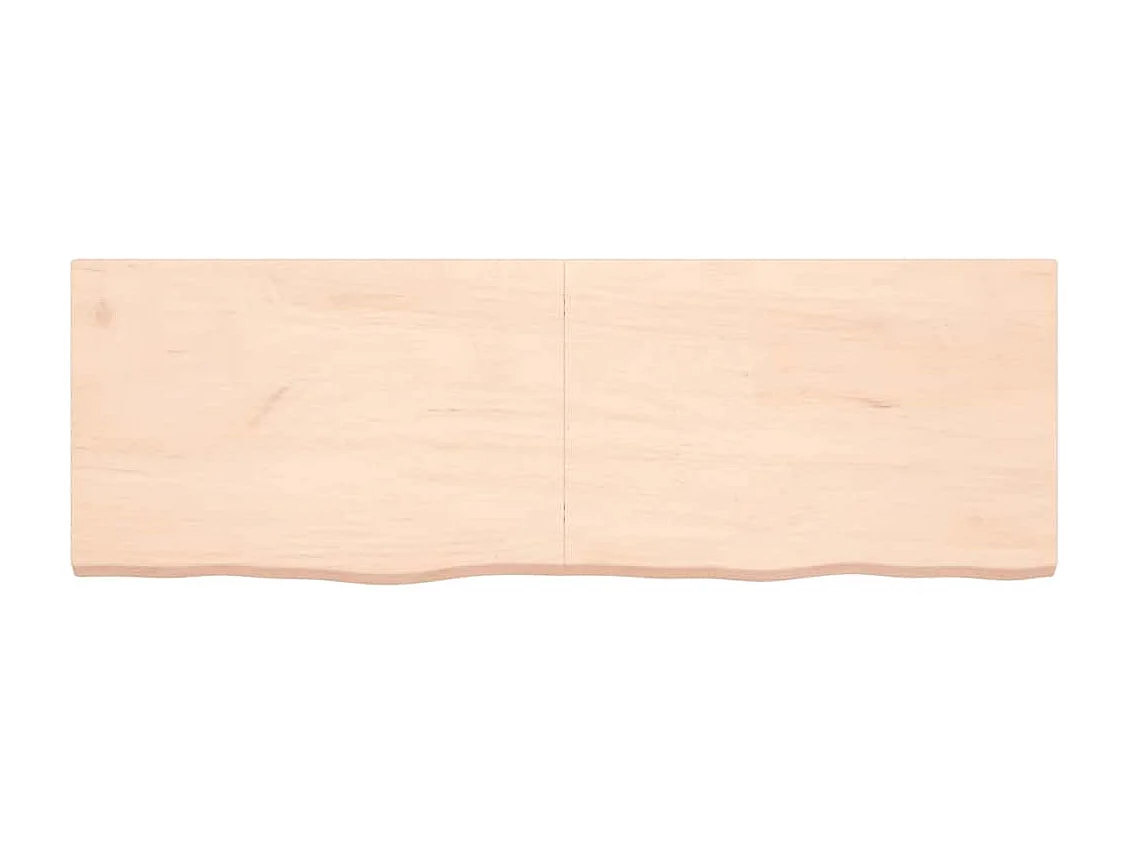 Wandplank 180x60x(2-6) cm massief onbehandeld eikenhout