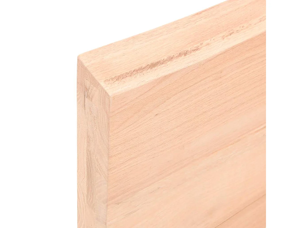 Wandplank 180x60x(2-6) cm massief onbehandeld eikenhout