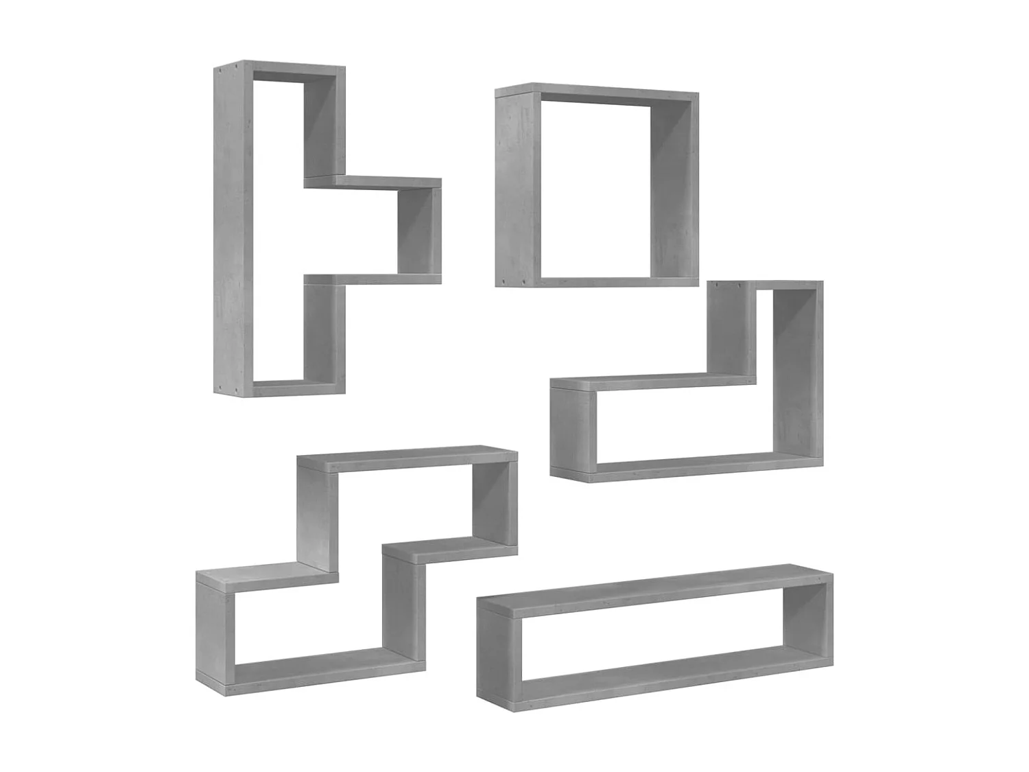 Estante de pared de hormigón gris 96x12x64 cm madera de ingeniería