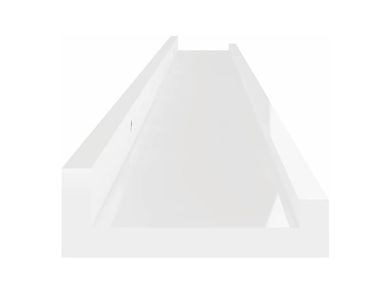 Mensole da parete 2 pz Bianco lucido 100x9x3 cm