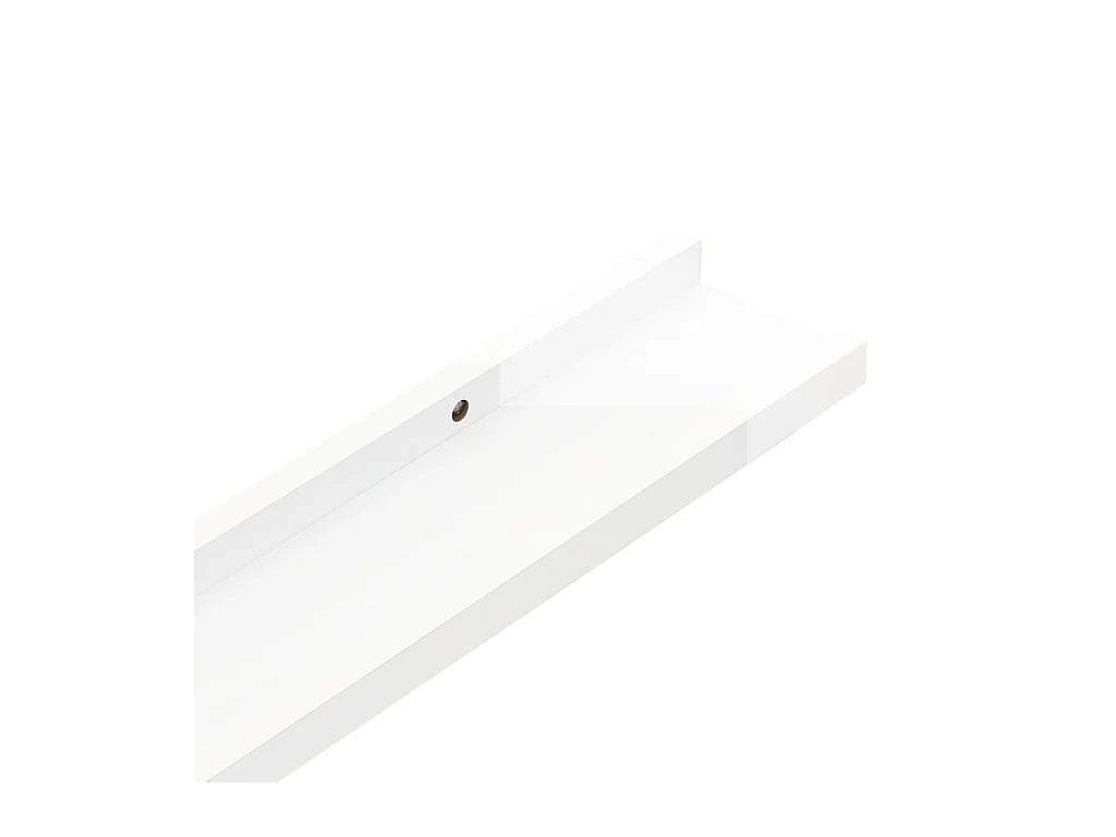 Mensole da parete 2 pz Bianco lucido 100x9x3 cm