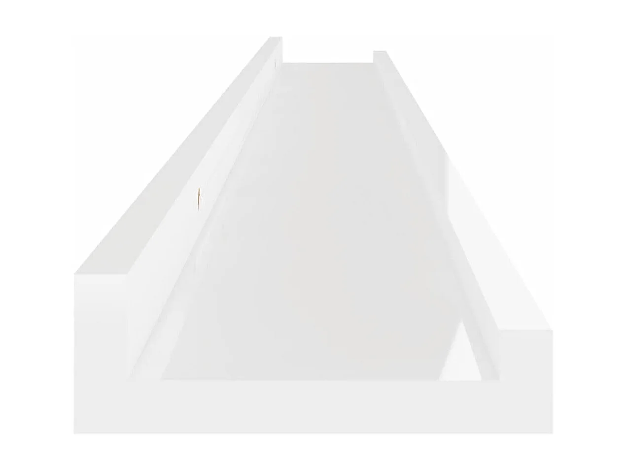 Estantes de pared 2 uds Blanco brillo 100x9x3 cm