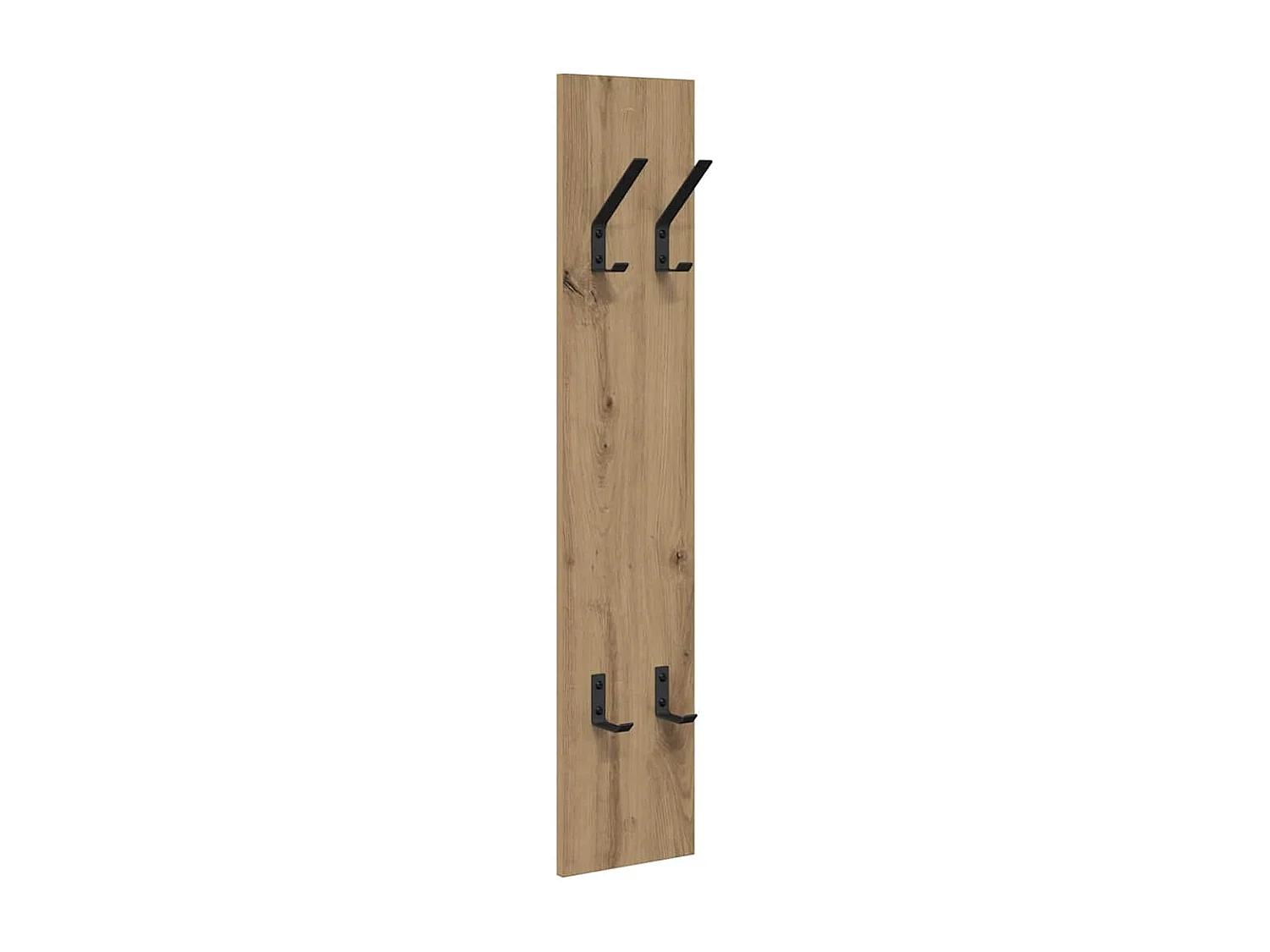 Handgefertigte Wandgarderobe aus Eiche 20 x 1,5 x 100 cm