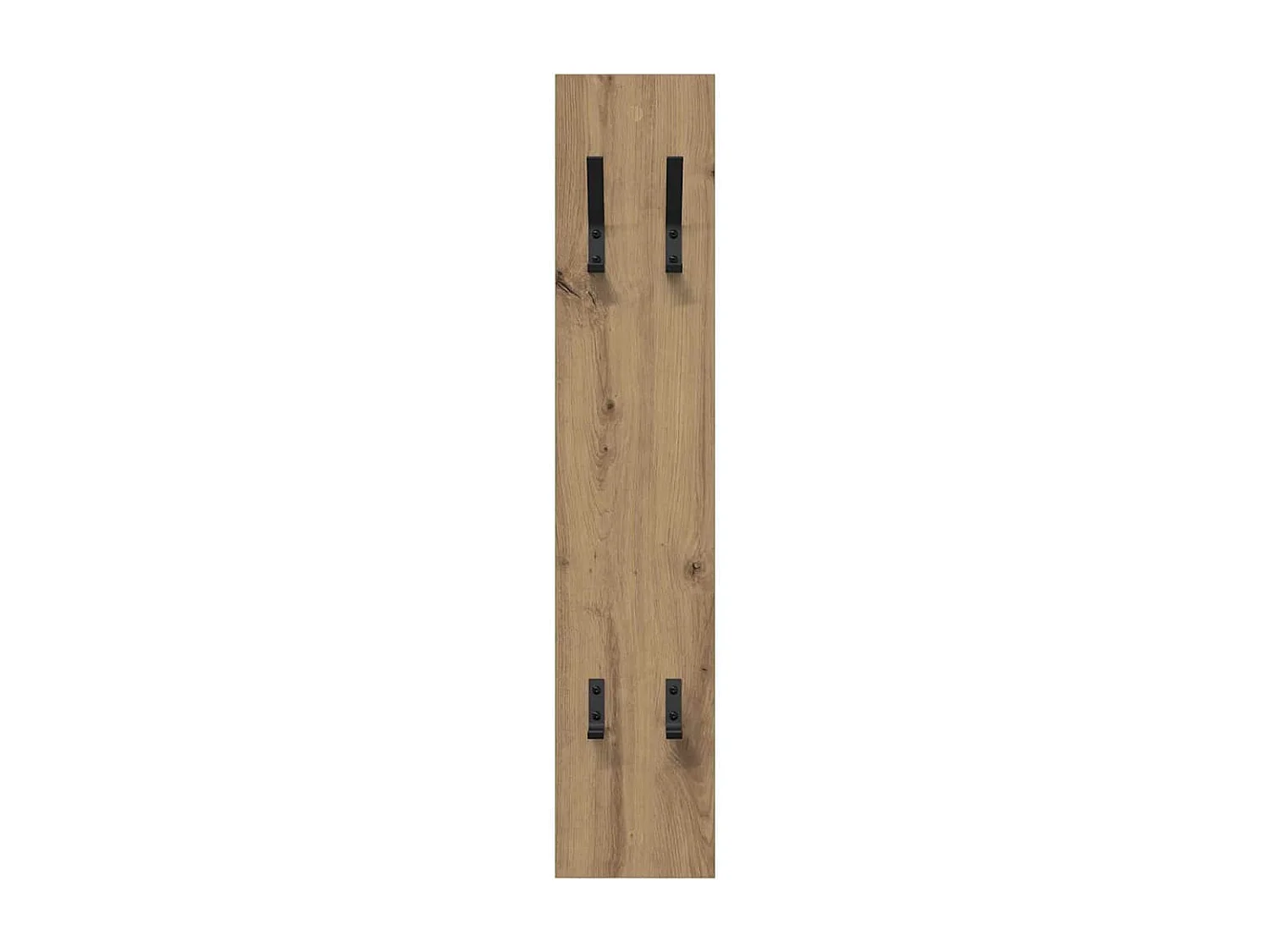 Handgefertigte Wandgarderobe aus Eiche 20 x 1,5 x 100 cm