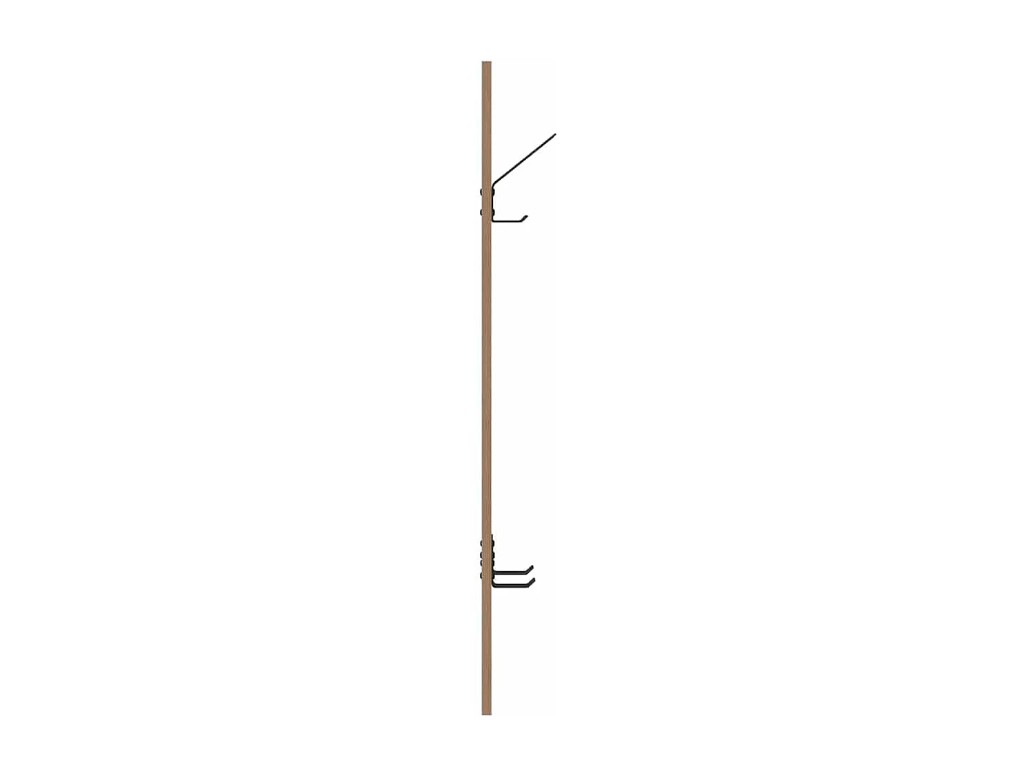 Handgefertigte Wandgarderobe aus Eiche 20 x 1,5 x 100 cm