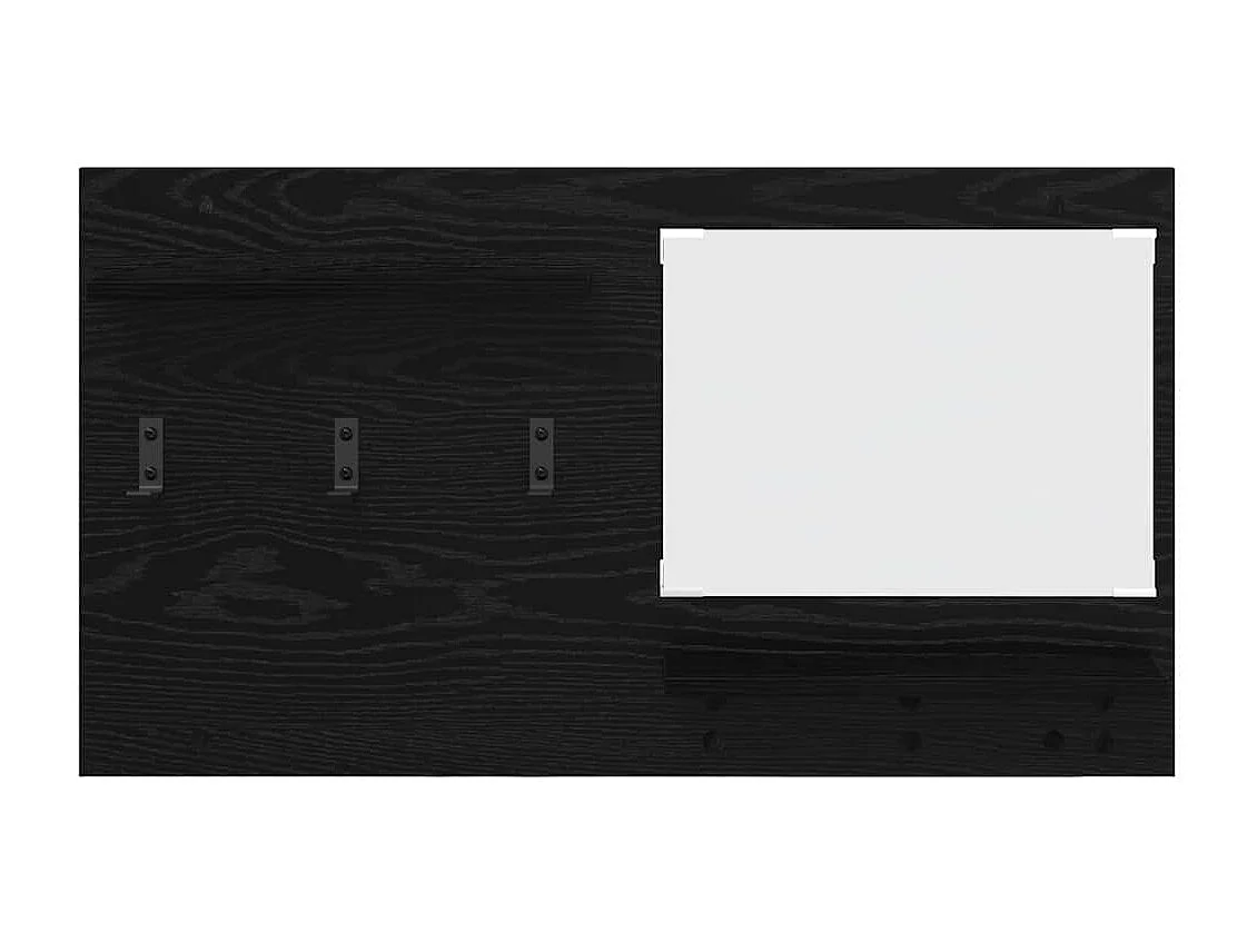 Porte-manteau mural avec étagère Chêne noir 90 x 10 x 50 cm
