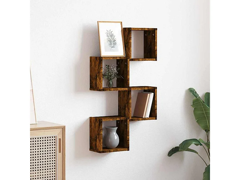 Wandplanken 4 stuks Bruin 26 x 15 x 26 cm Bewerkt hout