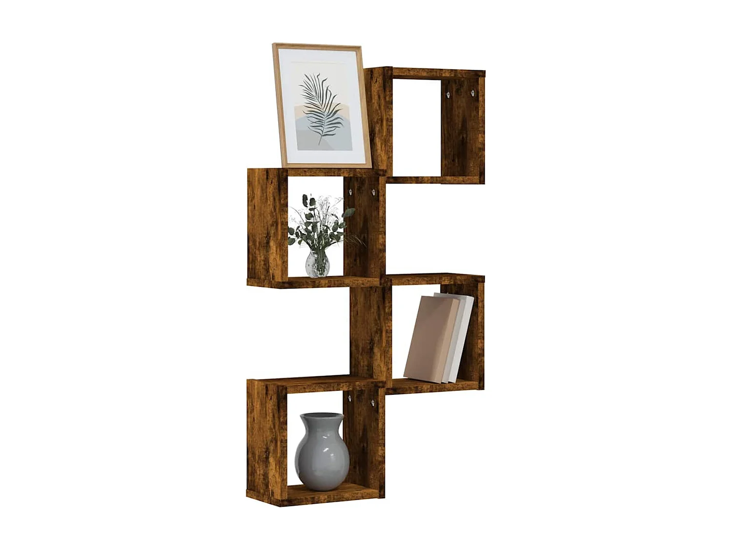 Wandplanken 4 stuks Bruin 26 x 15 x 26 cm Bewerkt hout