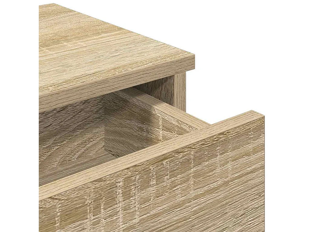 Mensola da parete con cassetti in legno ingegnerizzato rovere Sonoma