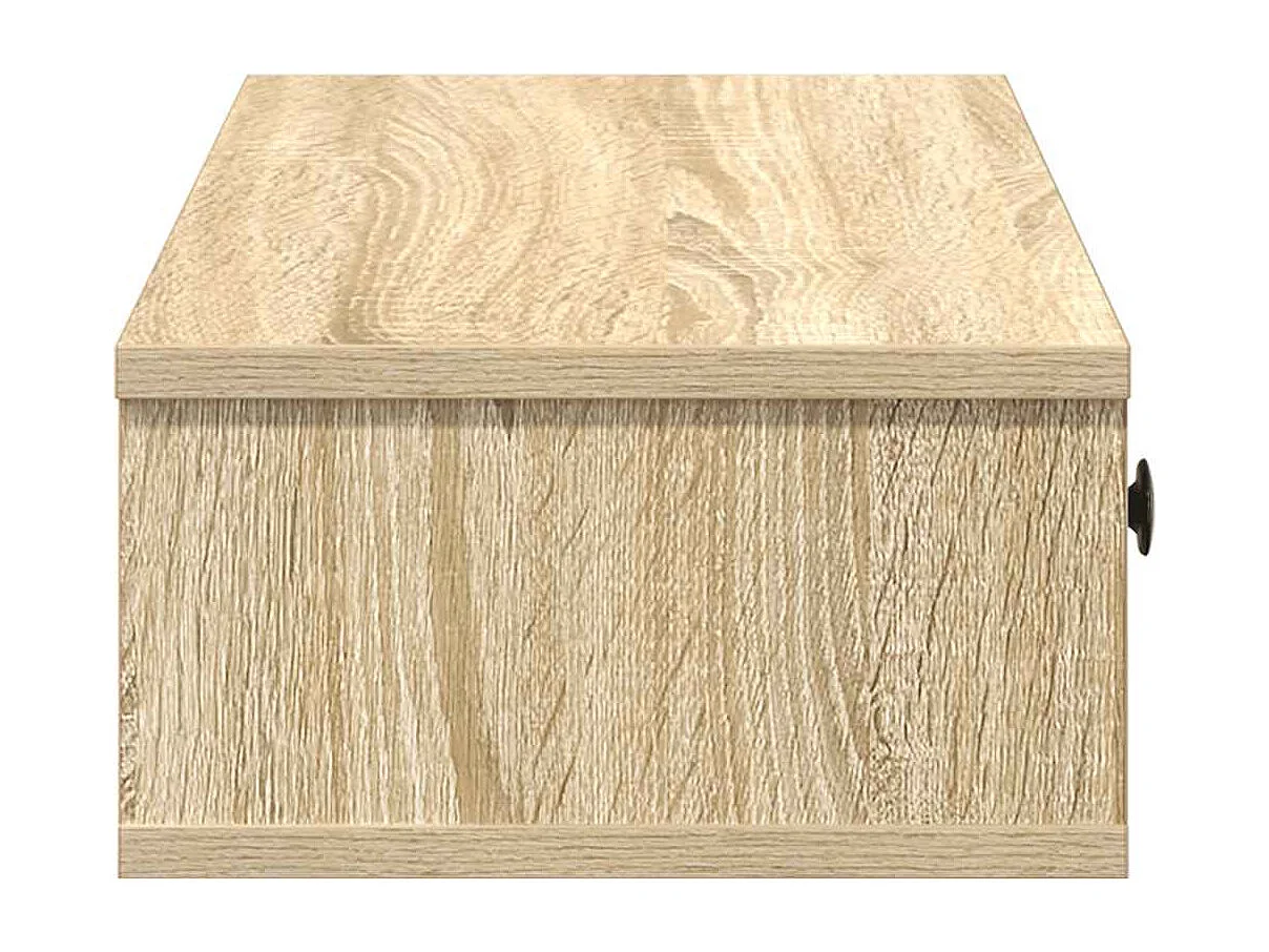 Estante de pared con cajones de madera de ingeniería de roble sonoma