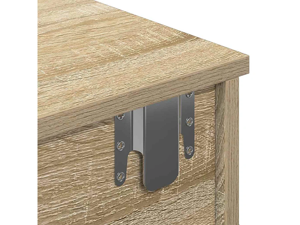 Estante de pared con cajones de madera de ingeniería de roble sonoma