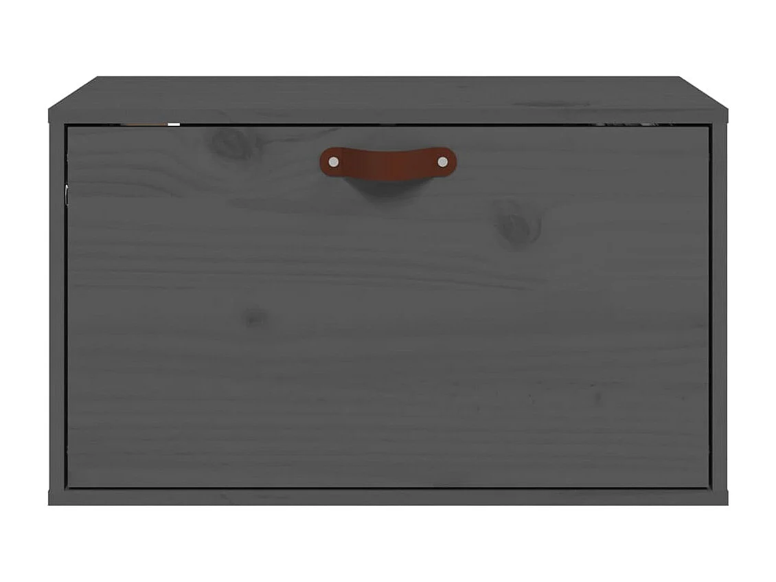 Armario de pared Gris 60x30x35 cm Madera maciza de pino
