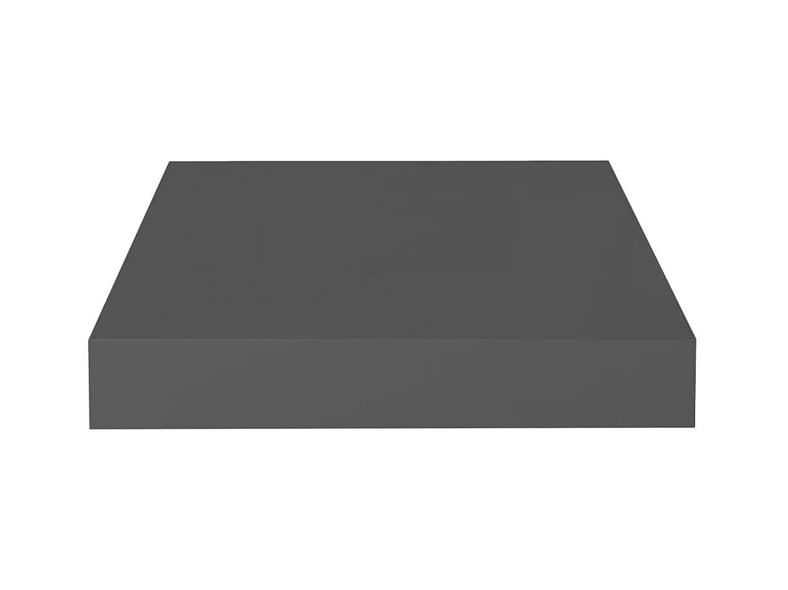Estante flotante de pared Gris brillo 23x23,5x3,8 cm MDF