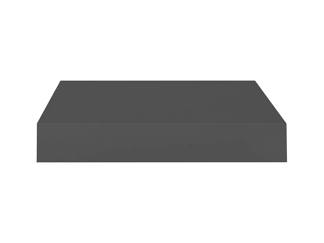 Estante flotante de pared Gris brillo 23x23,5x3,8 cm MDF