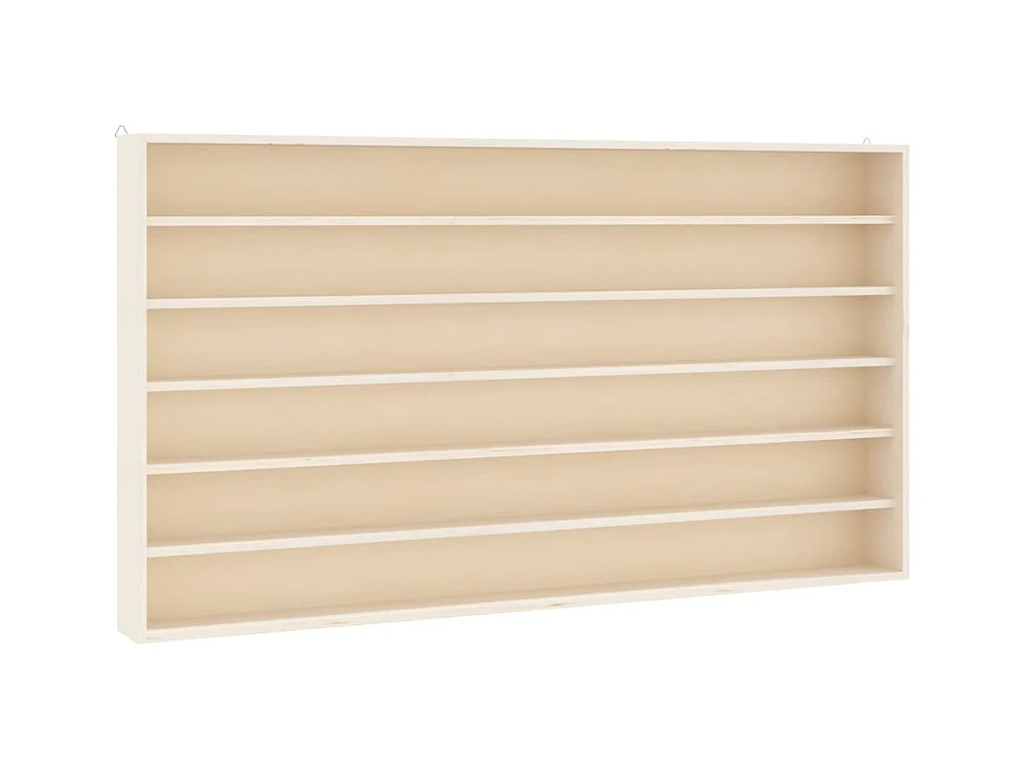 Vitrina de colección de madera con 6 estantes 80x8,5x55 cm
