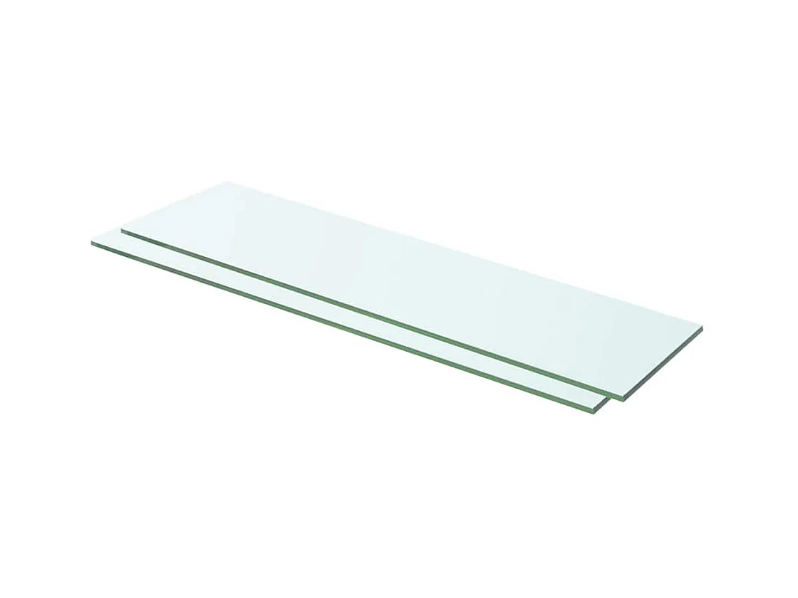 Panneaux d'étagère 2 pcs Verre Transparent 60 x 12 cm