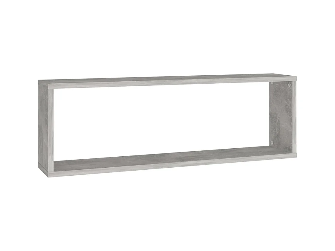 mensole a cubo da parete in legno ingegnerizzato grigio cemento