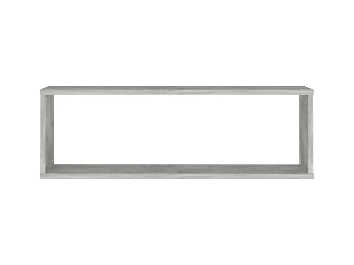 mensole a cubo da parete in legno ingegnerizzato grigio cemento