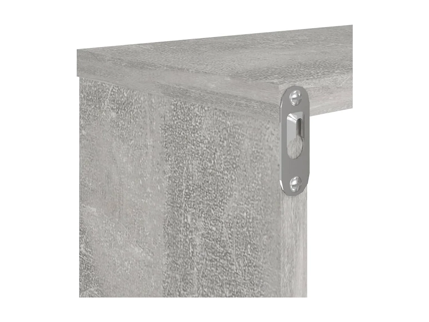mensole a cubo da parete in legno ingegnerizzato grigio cemento