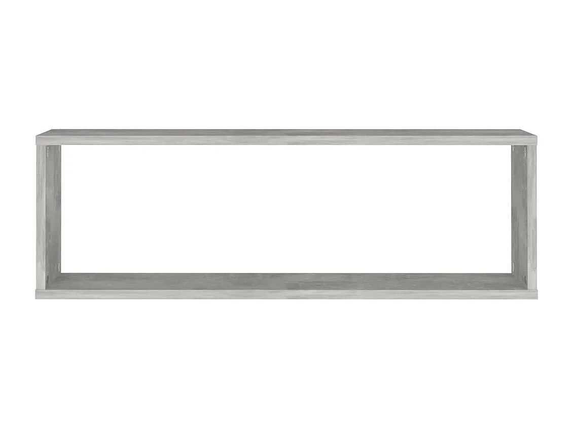 Étagères cube murales 2 pcs gris béton bois d'ingénierie