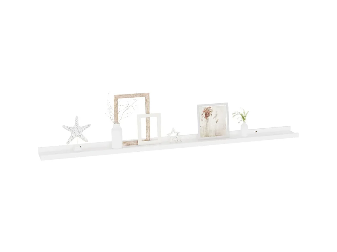 Mensole da parete 4 pezzi Bianco 115x9x3 cm