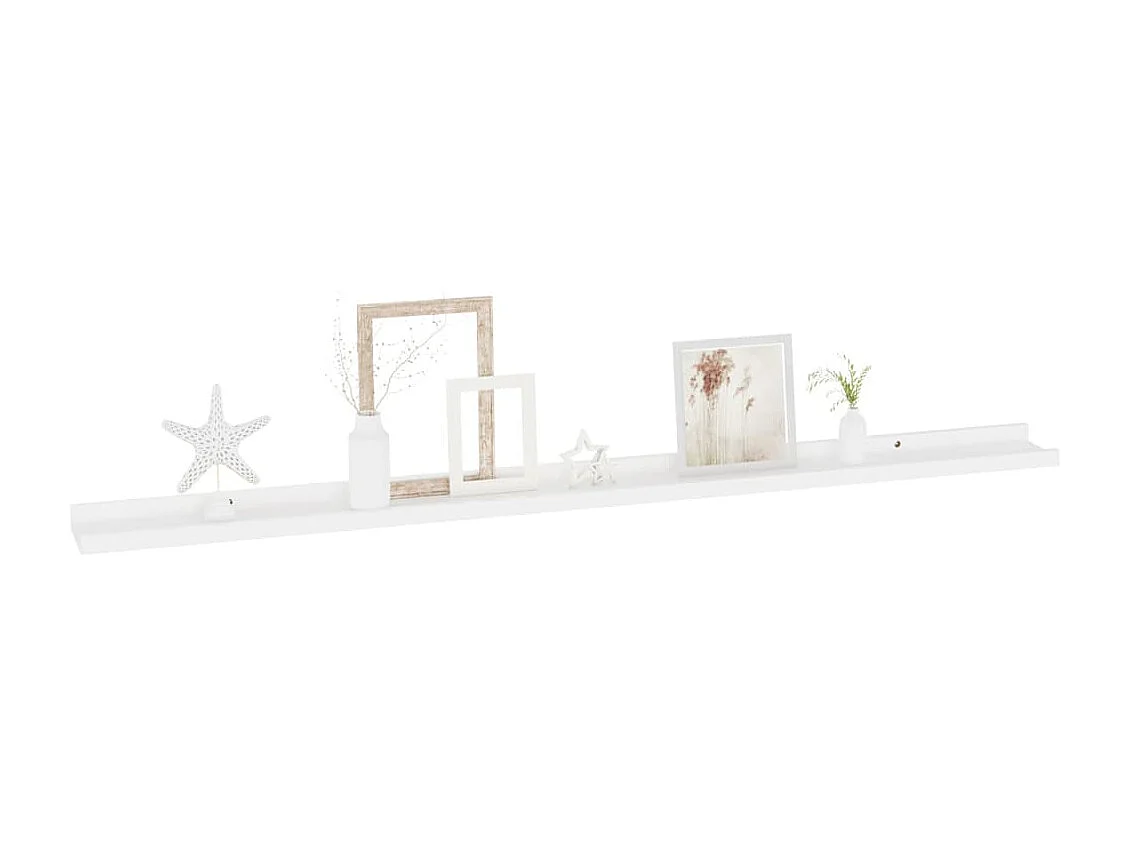 Estantes de pared 4 piezas Blanco 115x9x3 cm