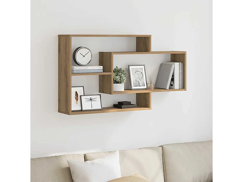 Étagère murale chêne artisanal 104x20x58,5 cm bois d'ingénierie