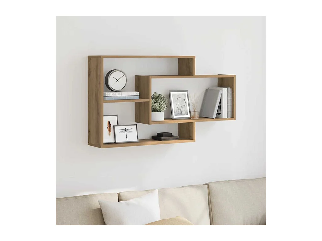 Étagère murale chêne artisanal 104x20x58,5 cm bois d'ingénierie