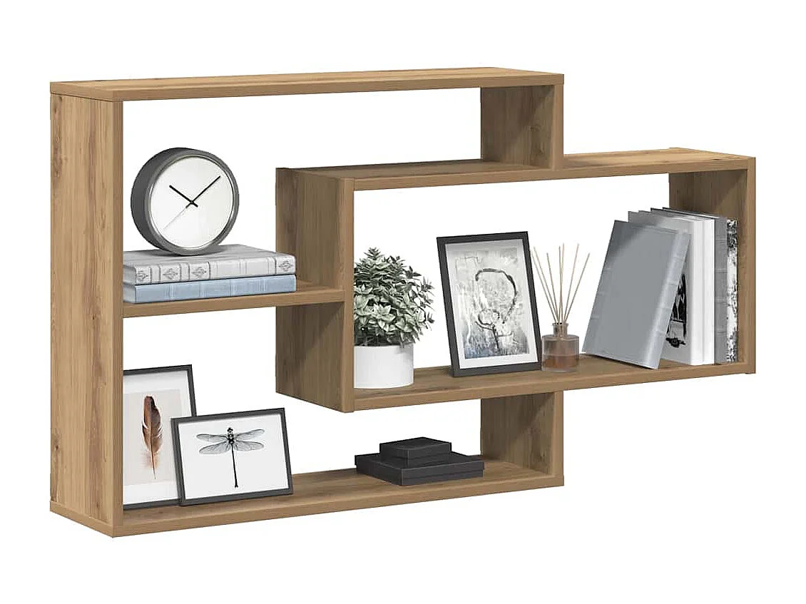 Étagère murale chêne artisanal 104x20x58,5 cm bois d'ingénierie