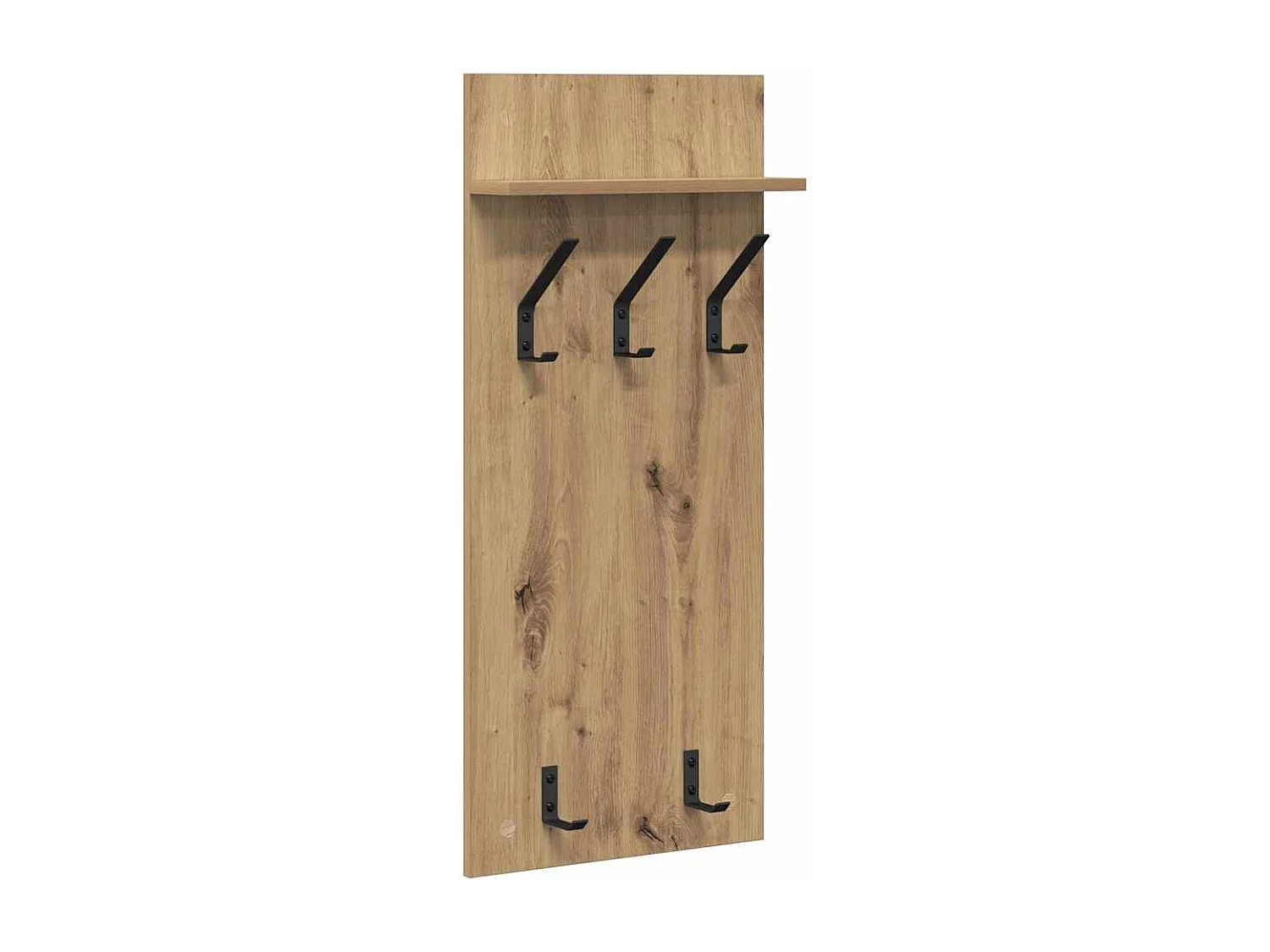 Porte-manteau mural chêne artisanal 90 x 40 x 10 cm