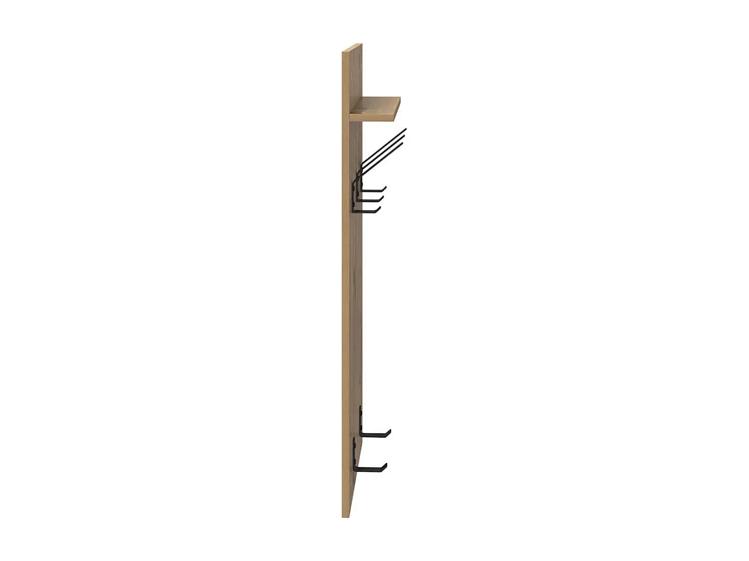 Porte-manteau mural chêne artisanal 90 x 40 x 10 cm
