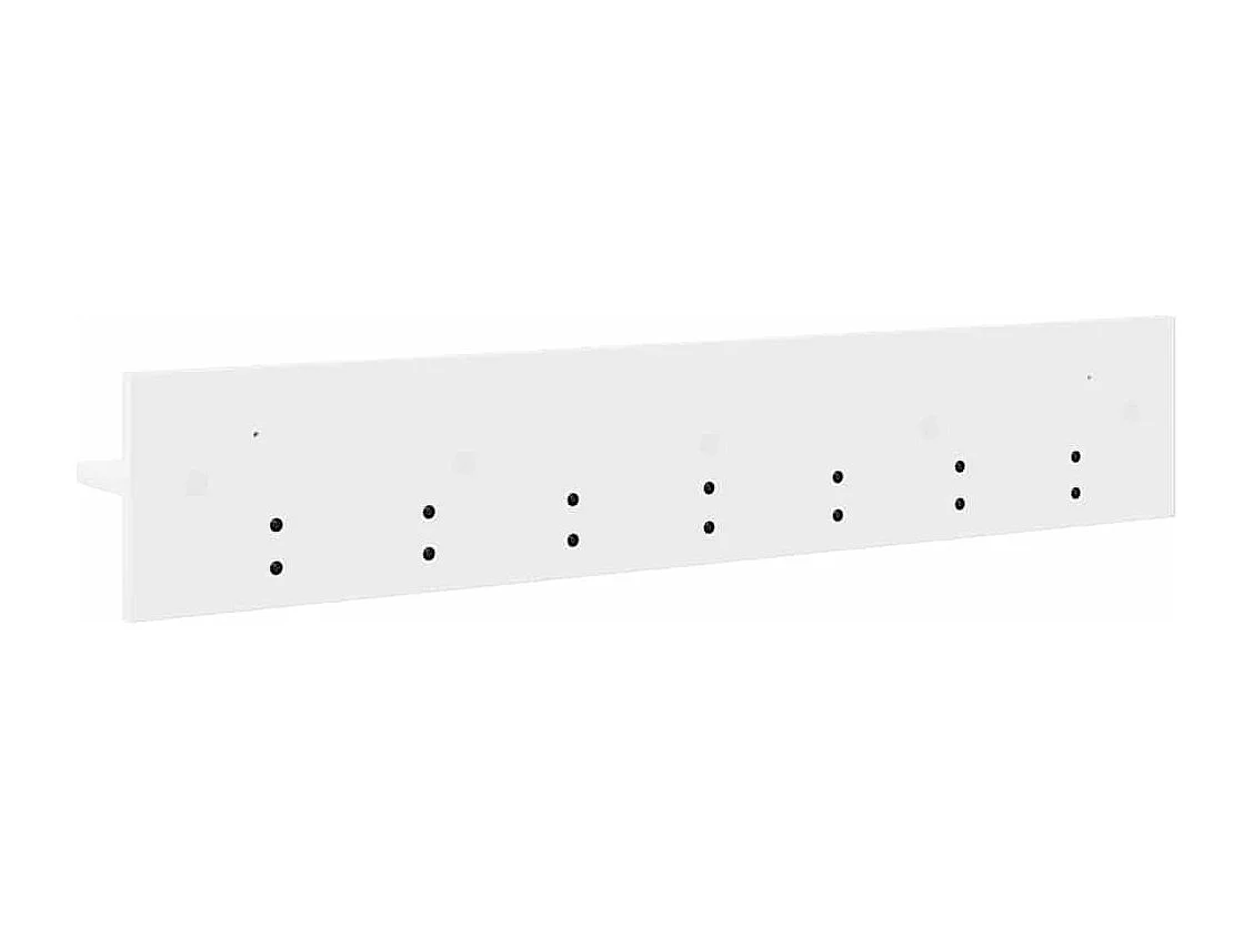 Perchero de pared Blanco 100 x 10,5 x 18 cm Madera de ingeniería