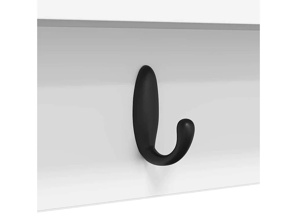 Porte-manteau mural Blanc 100 x 10.5 x 18 cm Bois d'ingénierie