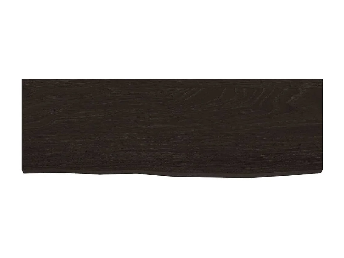 Estante de pared marrón oscuro 60x20x2 cm madera maciza de roble tratado