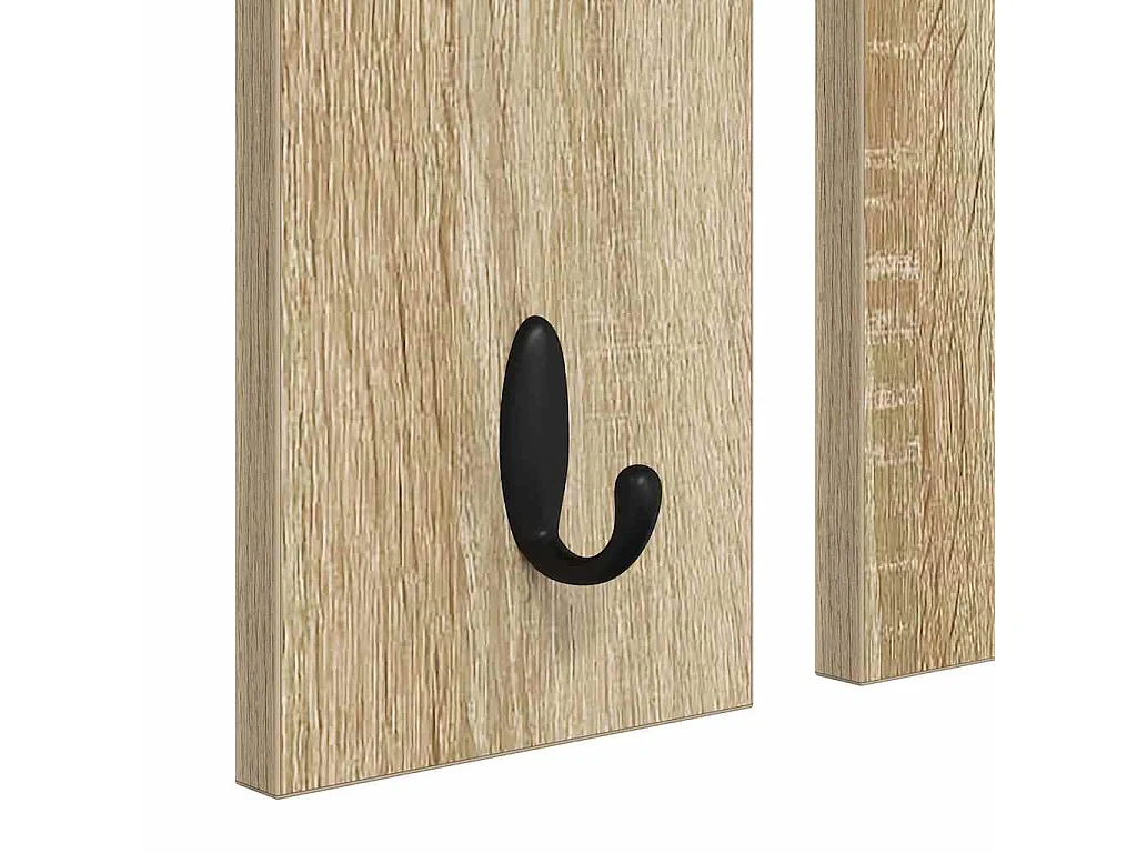 Appendiabiti da parete con ripiano in rovere Sonoma 85 x 10 x 45 cm
