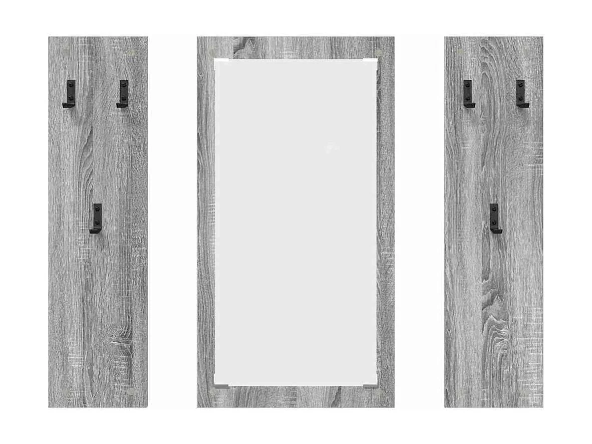 Appendiabiti da parete Sonoma grigio 96 x 1,5 x 90 cm