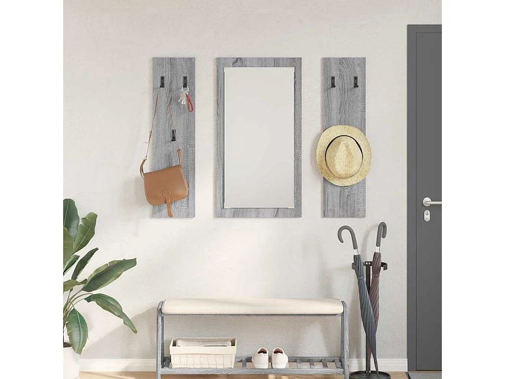 Porte-manteau mural Montage mural Sonoma gris 96 x 1,5 x 90 cm