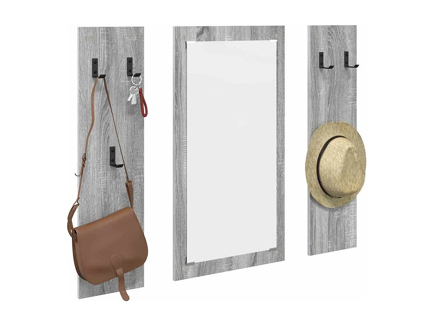 Porte-manteau mural Montage mural Sonoma gris 96 x 1,5 x 90 cm