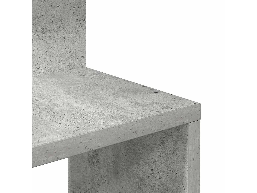 Betongraues Eckwandregal 32x32x127,5cm Holzwerkstoff