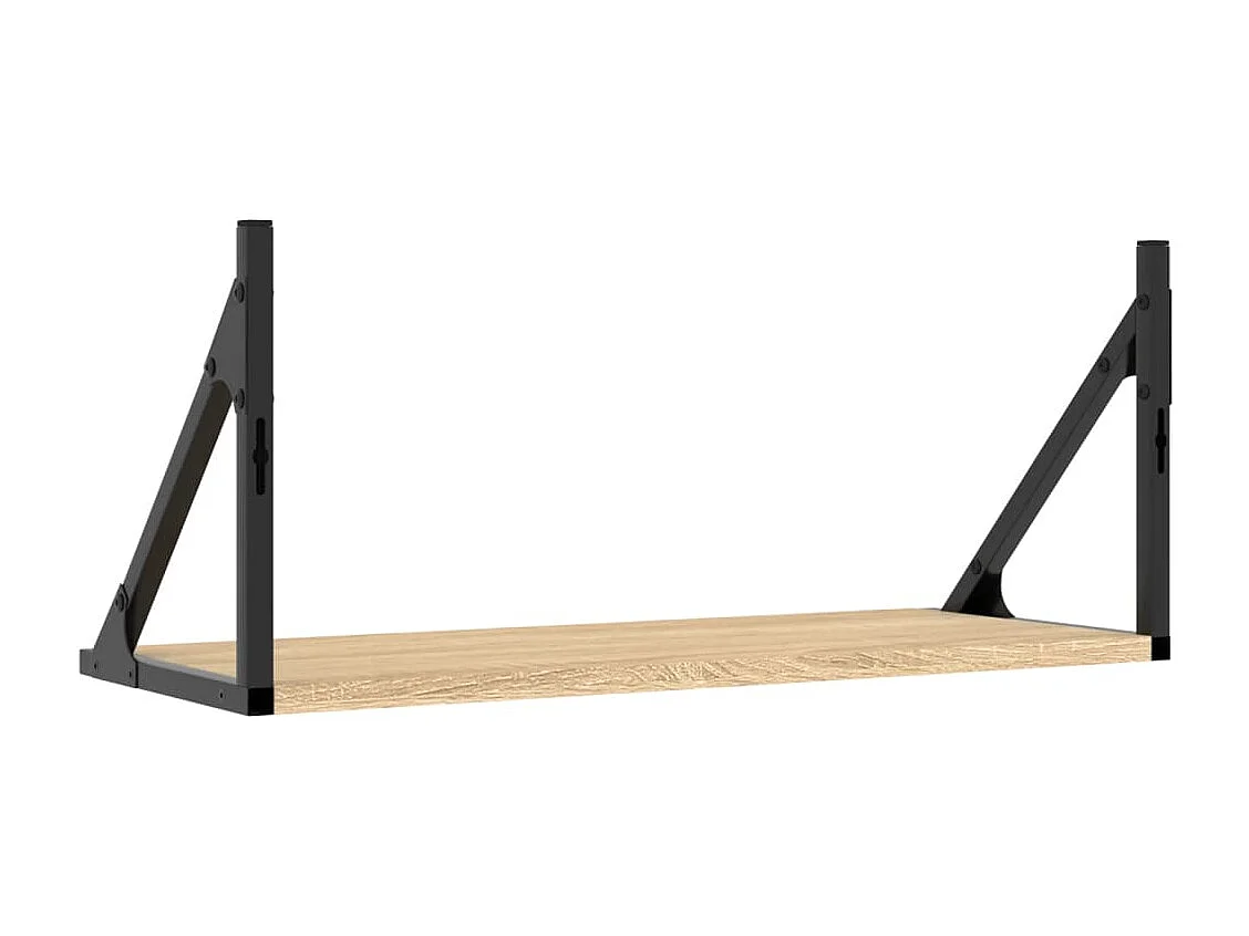 Mensole da parete 2 pezzi rovere sonoma 60x25x25,5 cm