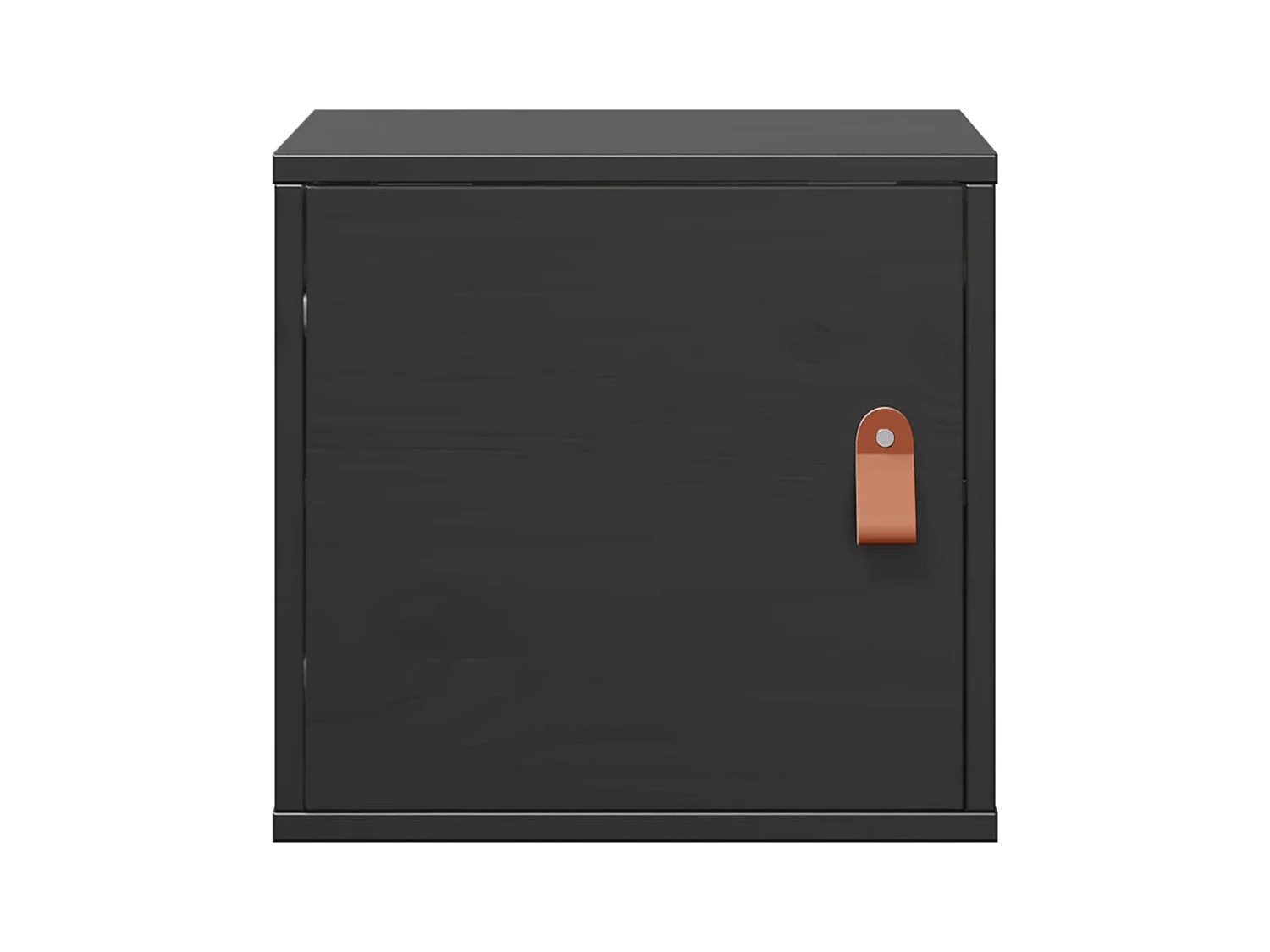 Wandkasten 2 stuks Zwart 31,5x30x30 cm Massief grenenhout