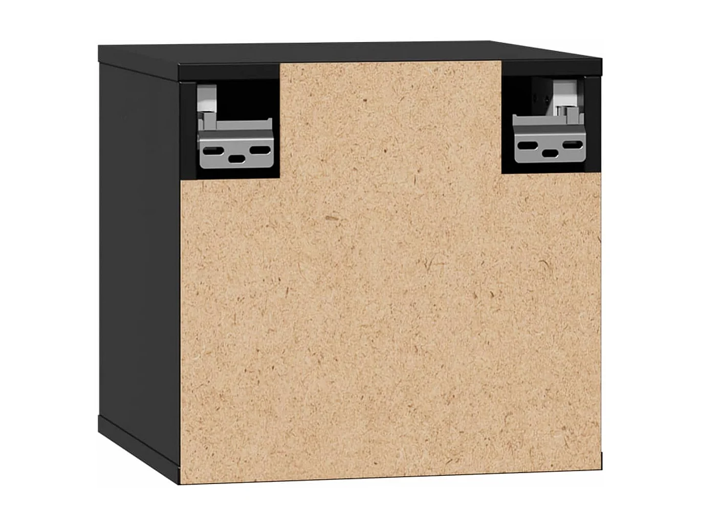 Wandkasten 2 stuks Zwart 31,5x30x30 cm Massief grenenhout