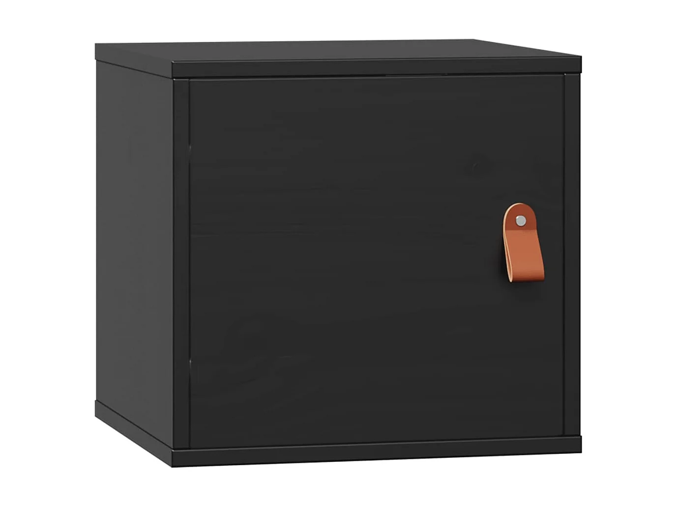 Armoires murales 2 pcs Noir 31,5x30x30 cm Bois de pin massif