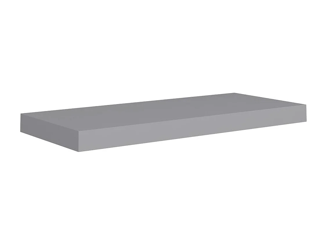 Estantes de pared flotantes 2 piezas Gris 60x23,5x3,8 cm MDF
