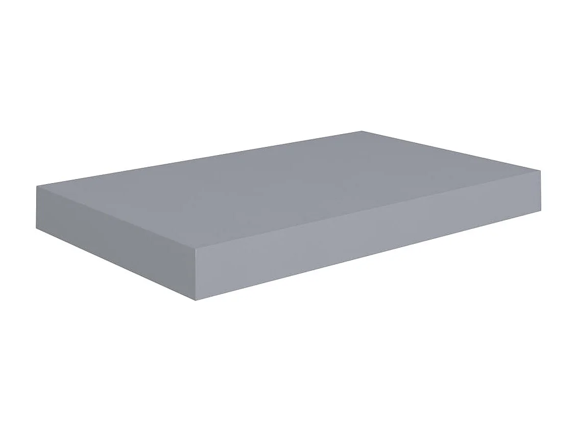 Estantes de pared flotantes 4 piezas Gris 40x23x3,8 cm MDF