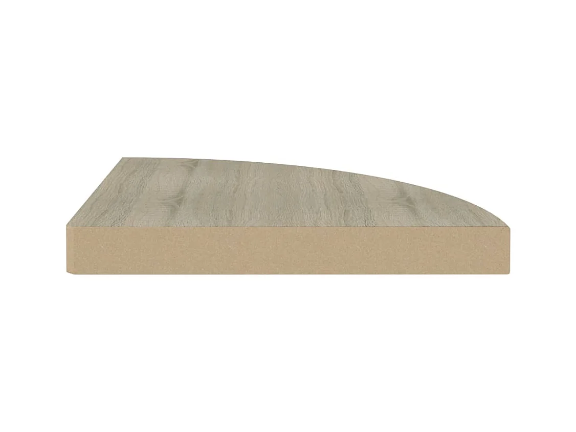 Zwevende hoekplanken 4 stuks Eiken 35x35x3,8 cm MDF