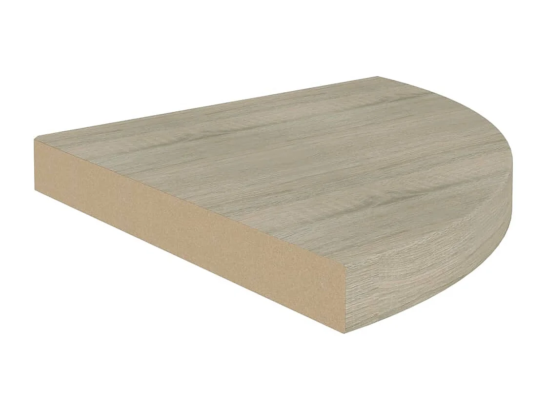 Estantes Esquineros Flotantes 4 uds Roble 35x35x3,8 cm MDF