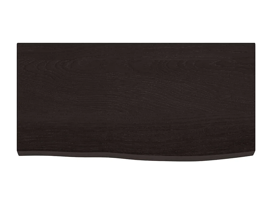 Donkerbruine wandplank van behandeld massief eikenhout