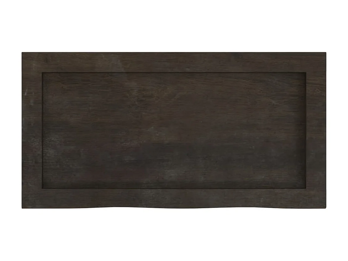 Estante de pared marrón oscuro fabricado en madera maciza de roble tratada