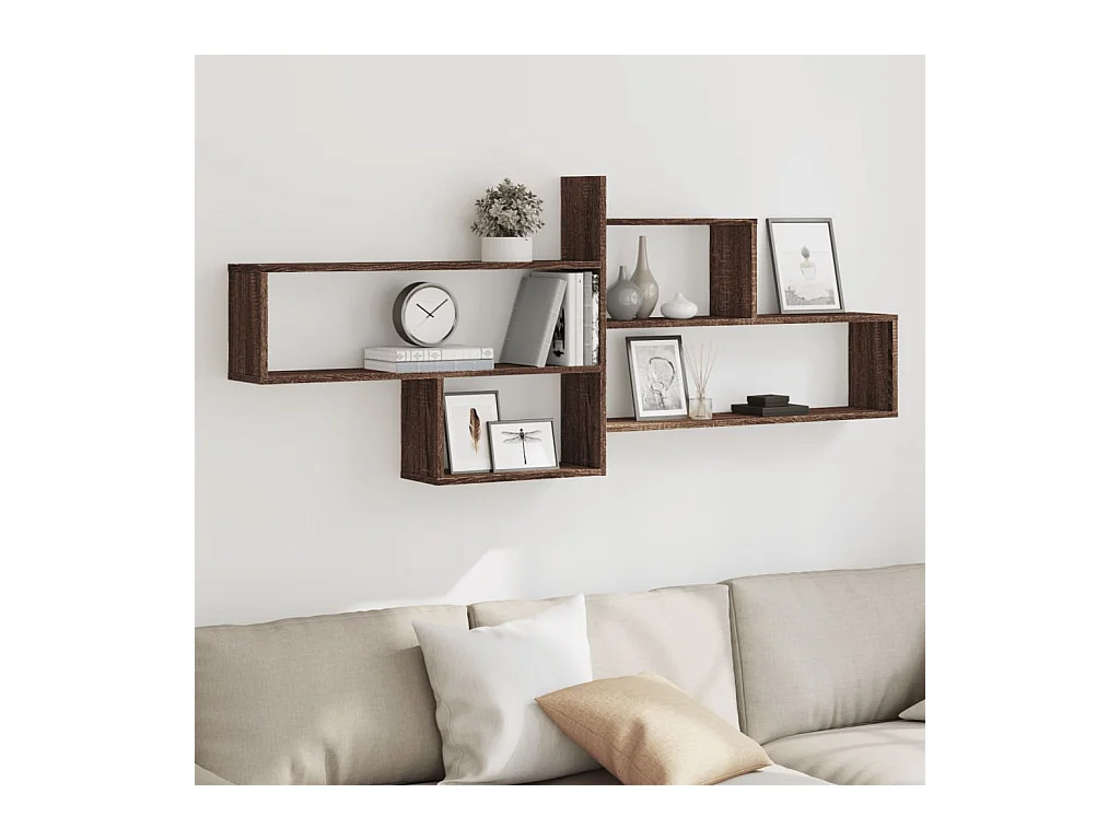 Estante de pared roble marrón 167,5x18x68 cm madera de ingeniería